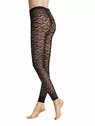 HUDSON | Legging GRAPHIC CROCHET 40DEN blanc | Noir
