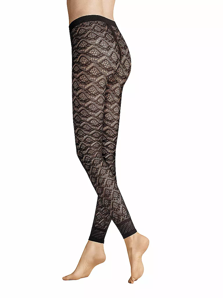 HUDSON | Legging GRAPHIC CROCHET 40DEN noir | schwarz