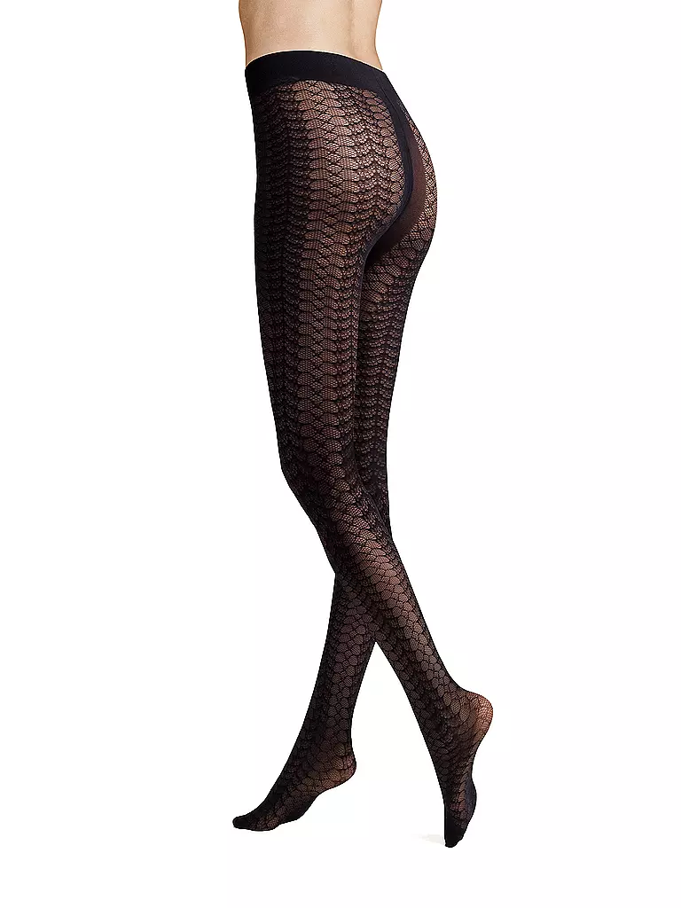 HUDSON | Modestrumpfhose EARTHY REPTILE noir | Noir