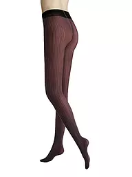 HUDSON | Modestrumpfhose GRAPHIC LINE anthrazit | Rouge foncé