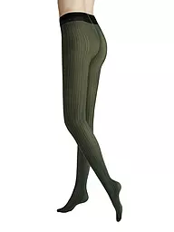 HUDSON | Modestrumpfhose GRAPHIC LINE anthrazit | Olive