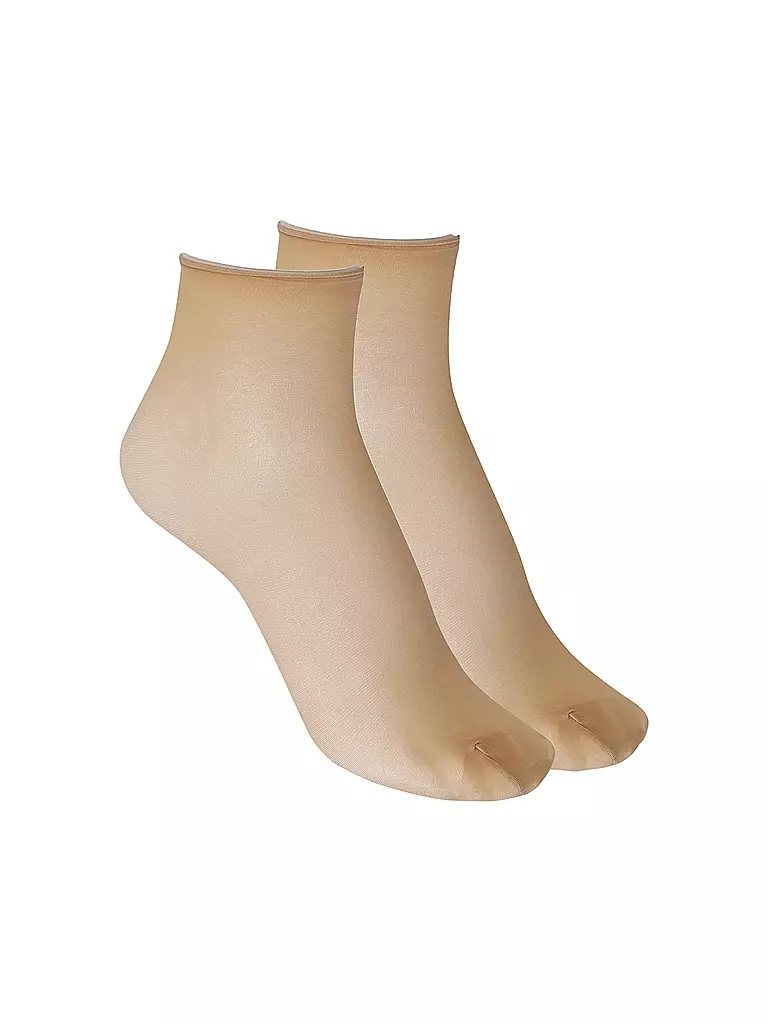 HUDSON | Socquettes fines SIMPLY 20, lot de 2, couleur peau | hellbraun