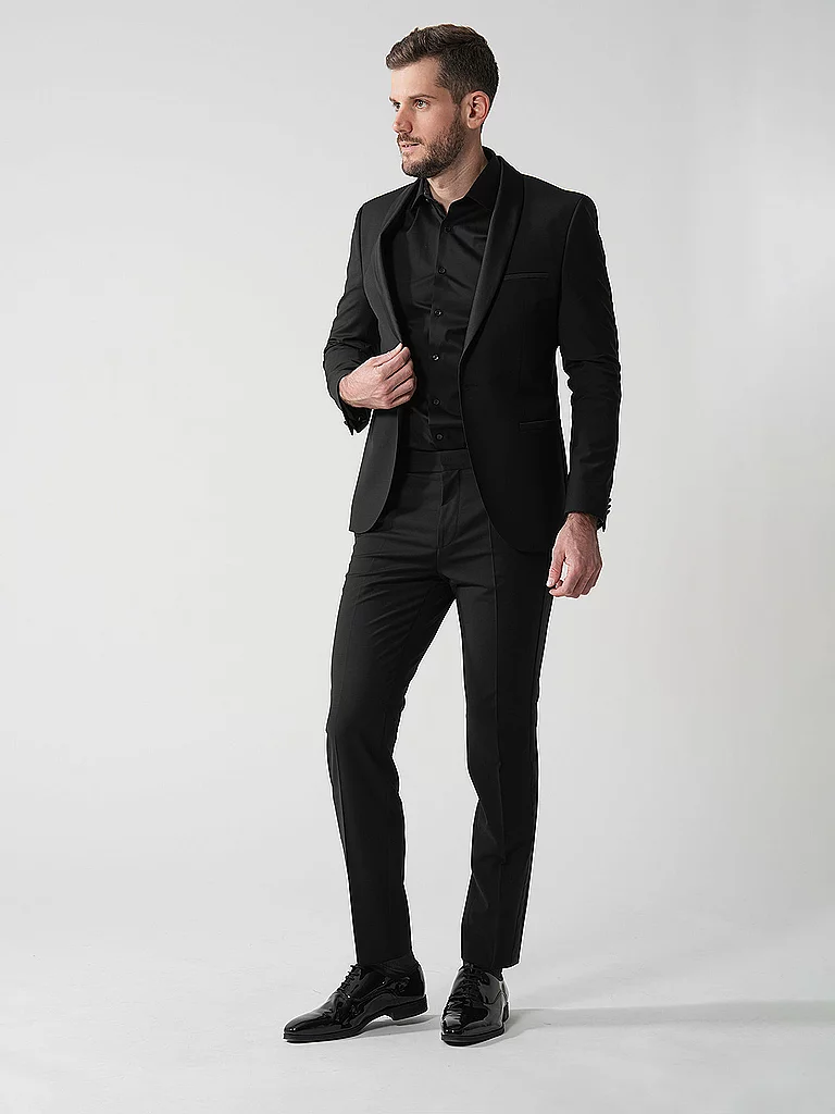 HUGO Pantalon de costume de smoking slim fit HESTEN224E1X - vue 2