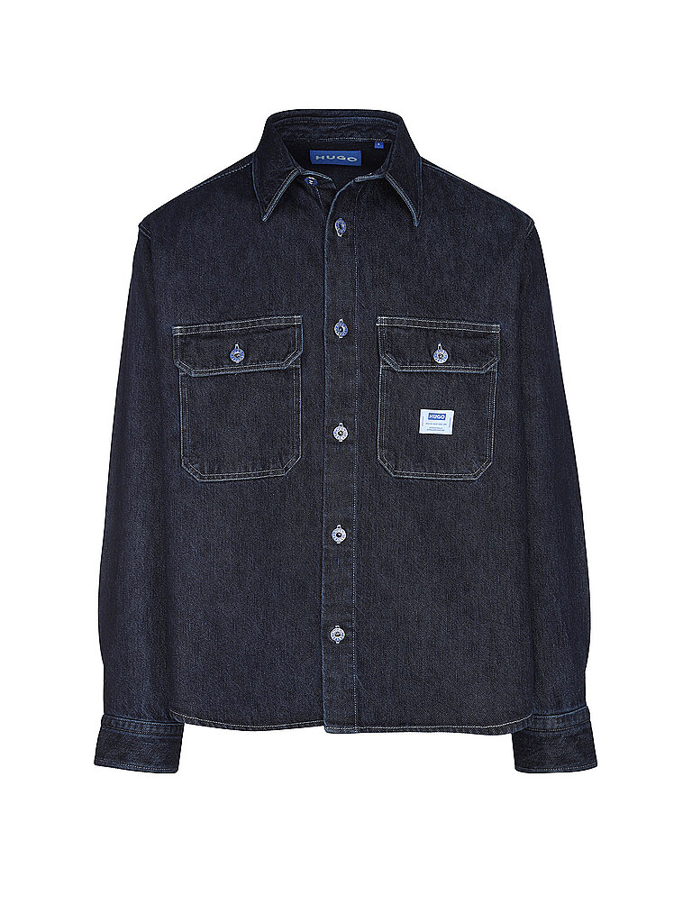 Hugo Nom du produit : Overshirt EBOLT bleu marine S