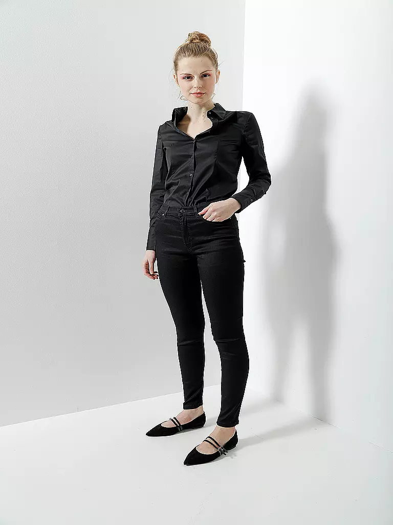 HUGO | Blouse Slim Fit | schwarz