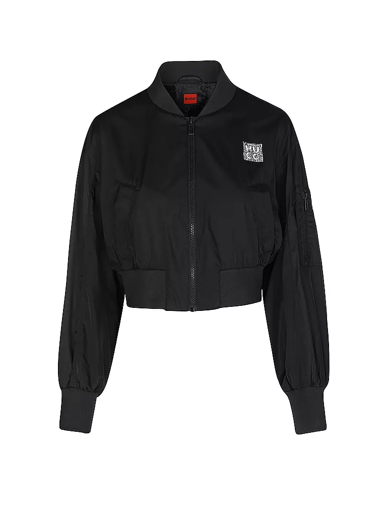 HUGO | Blouson Cropped Fit ASULANA | Noir