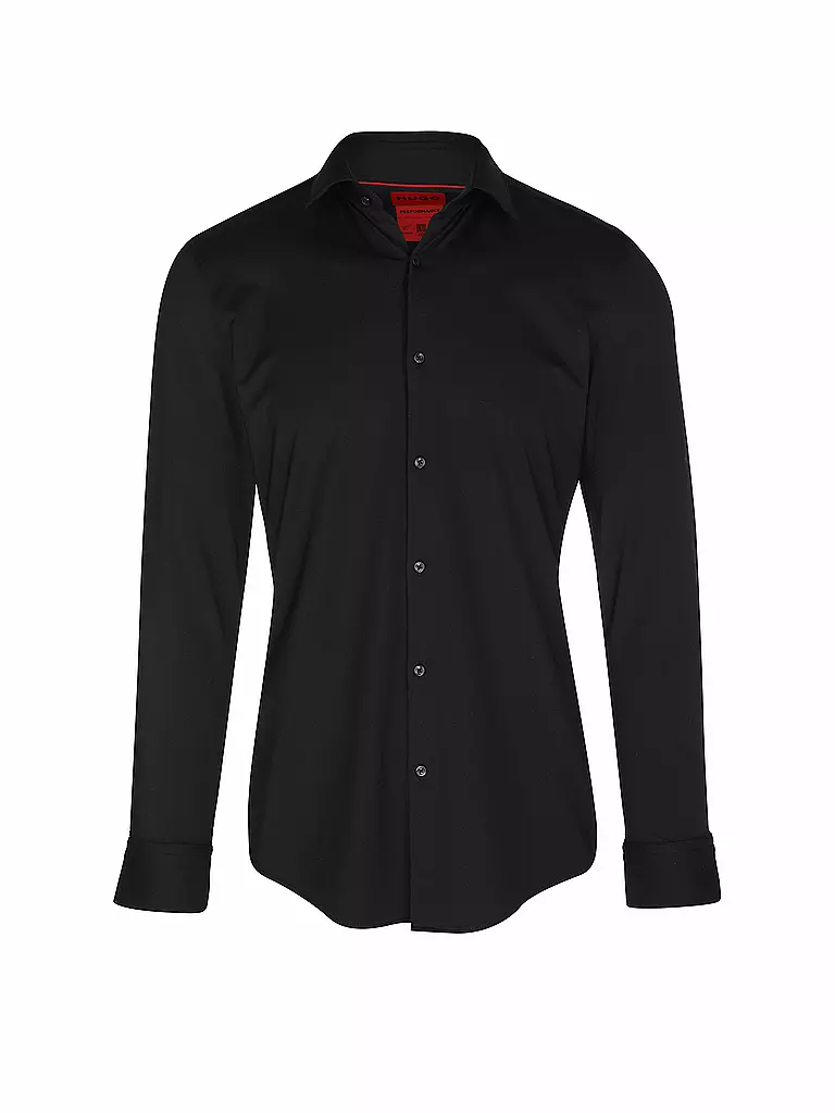 HUGO | Chemise en jersey slim fit KENNO | Noir