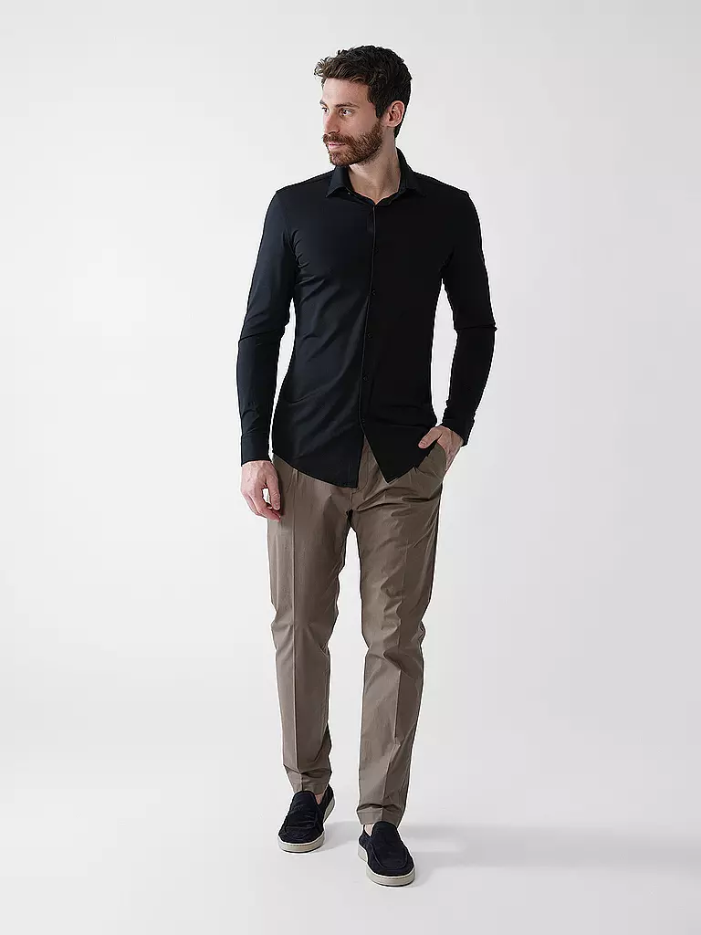 HUGO | Chemise en jersey slim fit KENNO | Noir