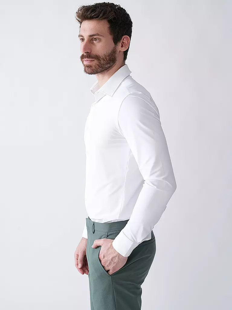 HUGO | Chemise en jersey slim fit KENNO | Blanc