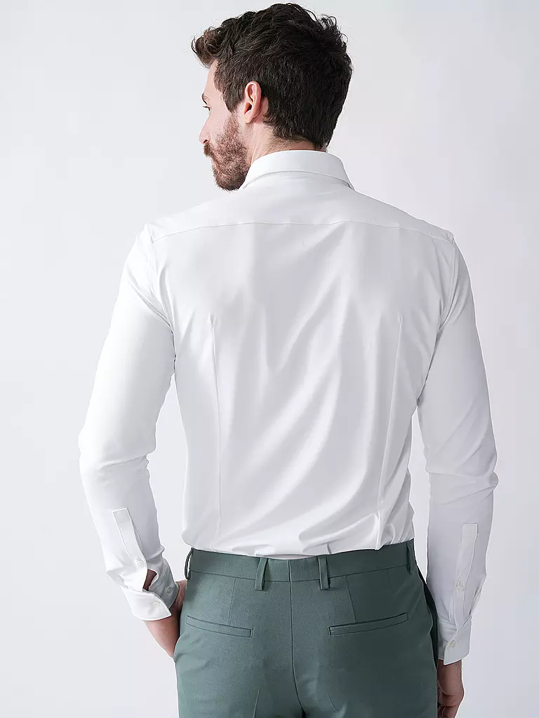 HUGO | Chemise en jersey slim fit KENNO | Blanc