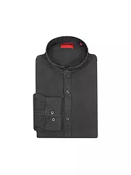 HUGO | Chemise en lin coupe slim ELVORY | Noir
