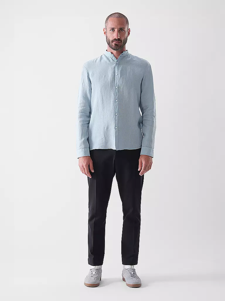 HUGO | Chemise en lin coupe slim ELVORY | Bleu