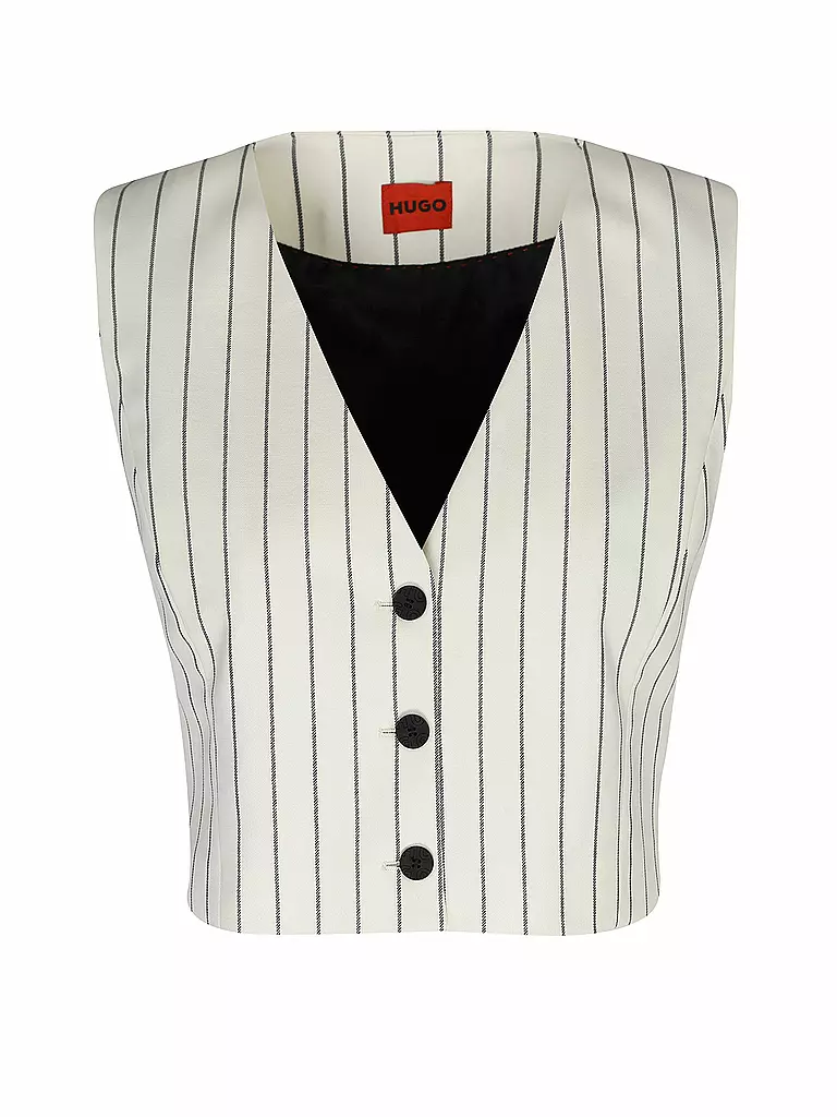 HUGO | Gilet AURIS STRIPE | Crème