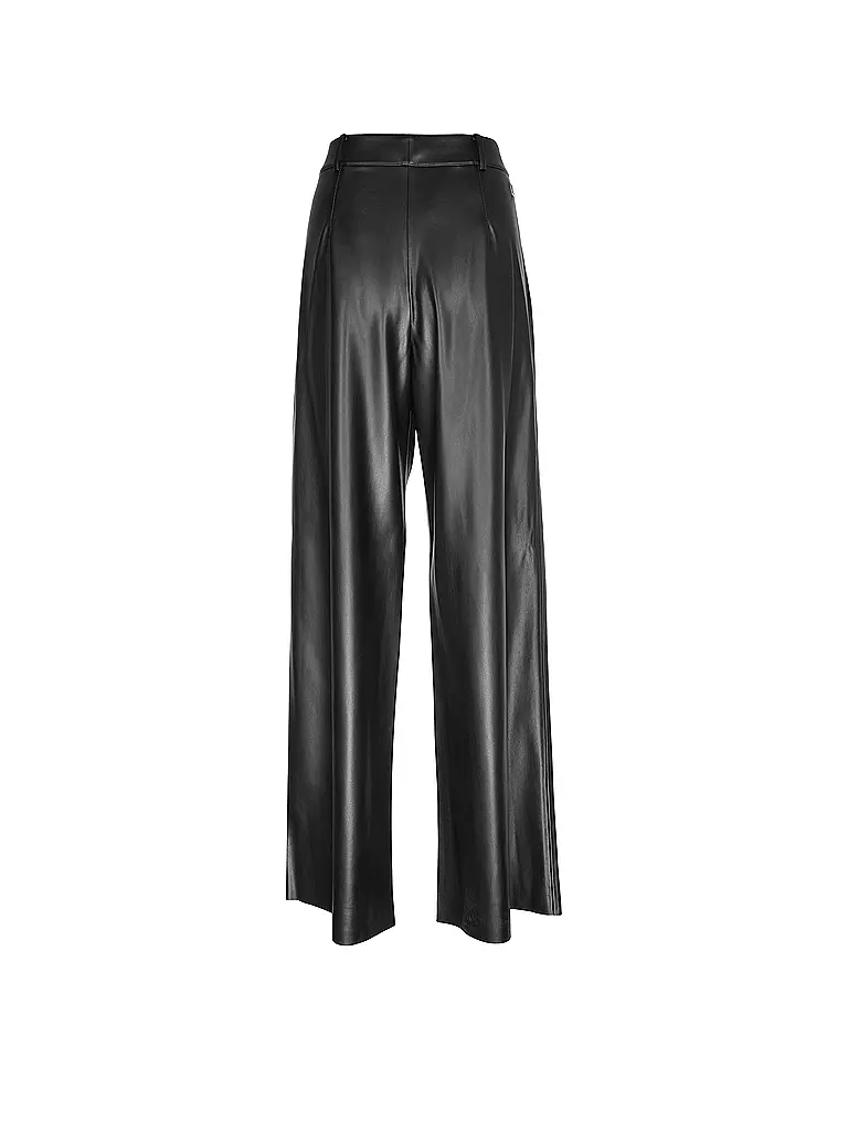 HUGO | Hose Wide Fit in Lederoptik HAWINE | Noir