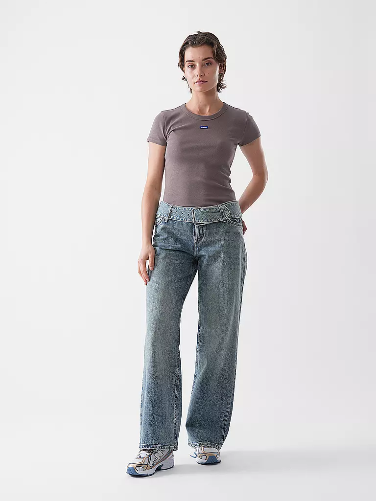 HUGO | Jeans Jambe Large GLORY_B | grau
