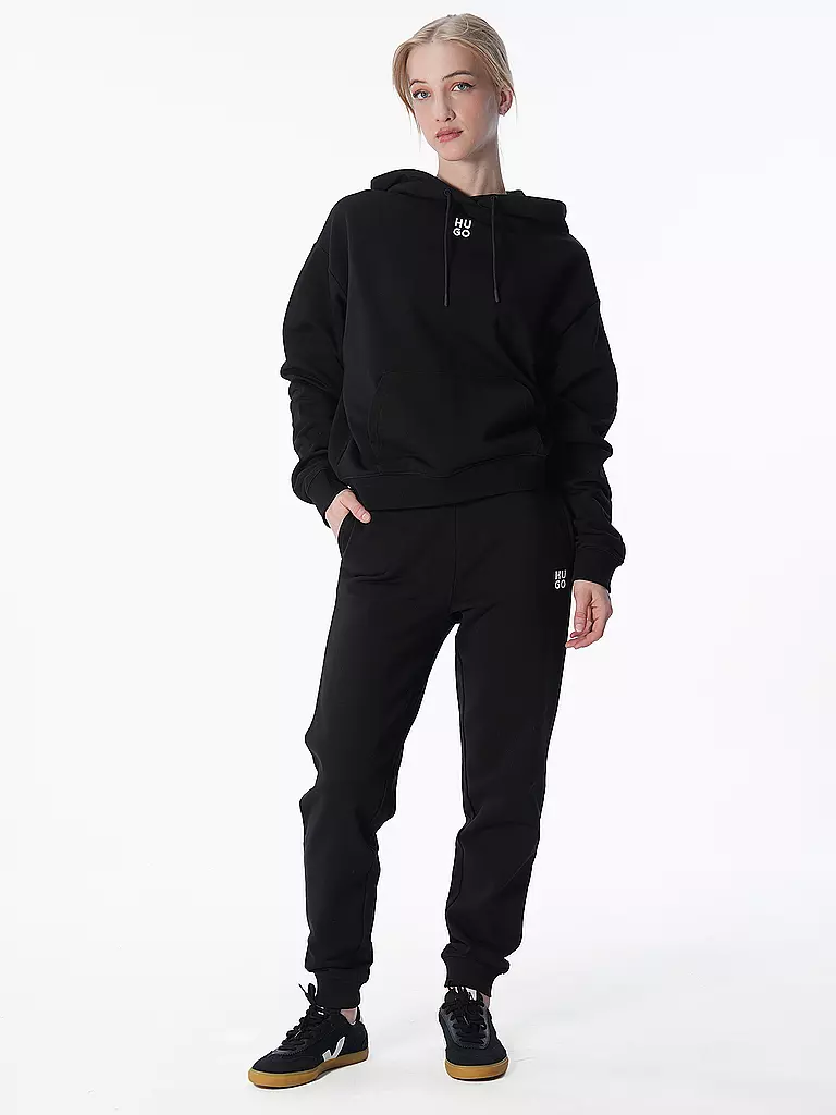 HUGO | Kapuzensweater - Hoodie DELFINIA | Noir