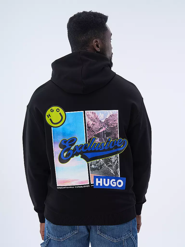 HUGO | Kapuzensweater - Hoodie NERRAIN | Noir