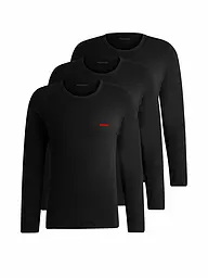 HUGO | Langarmshirt Lot de 3 noir | Noir