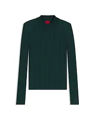HUGO | Langarmshirt SARPHAMMILK | Vert foncé
