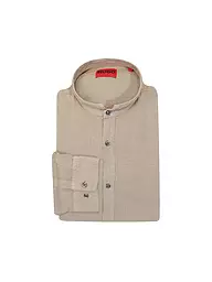 HUGO | Chemise en lin coupe slim ELVORY | Marron