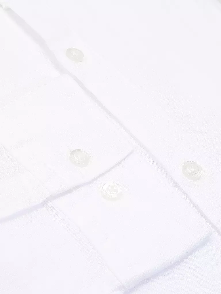 HUGO | Leinenhemd Slim Fit ELVORY  | Blanc