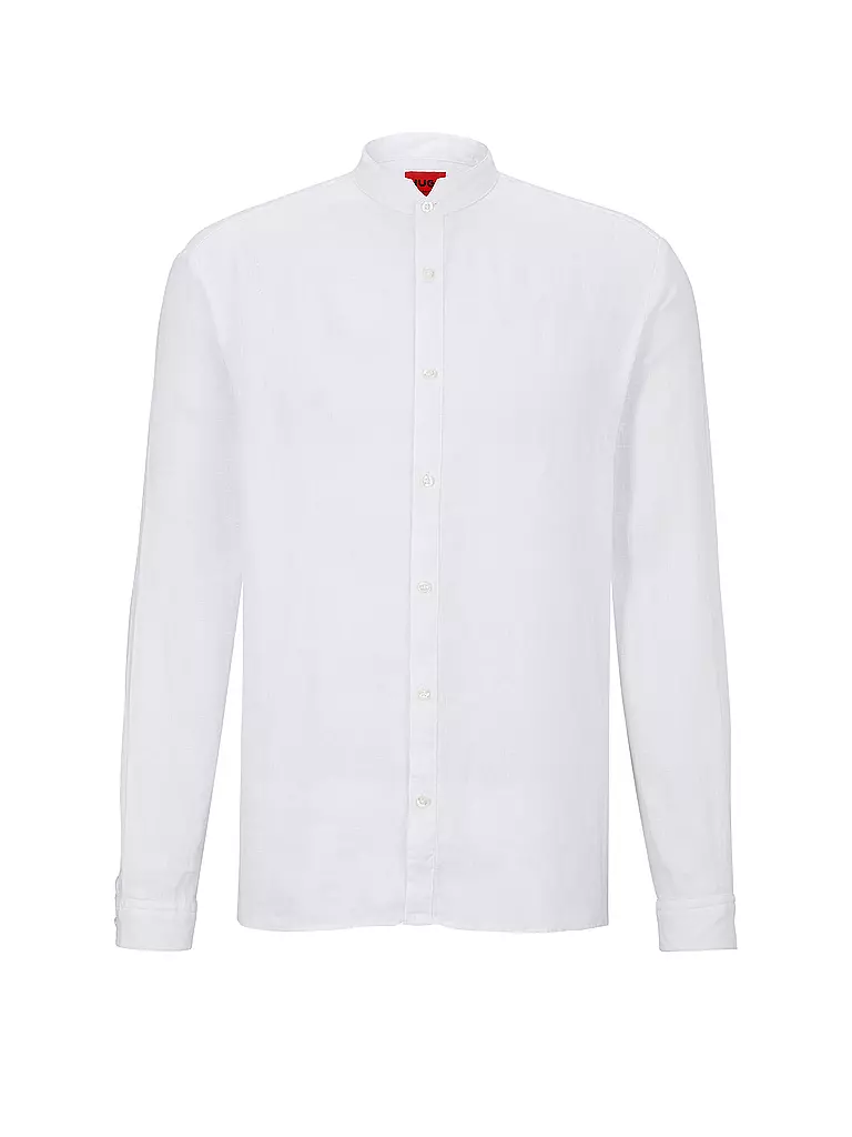 HUGO | Leinenhemd Slim Fit ELVORY  | Blanc