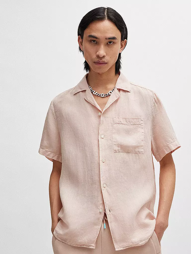 HUGO | Leinenhemd | Rose