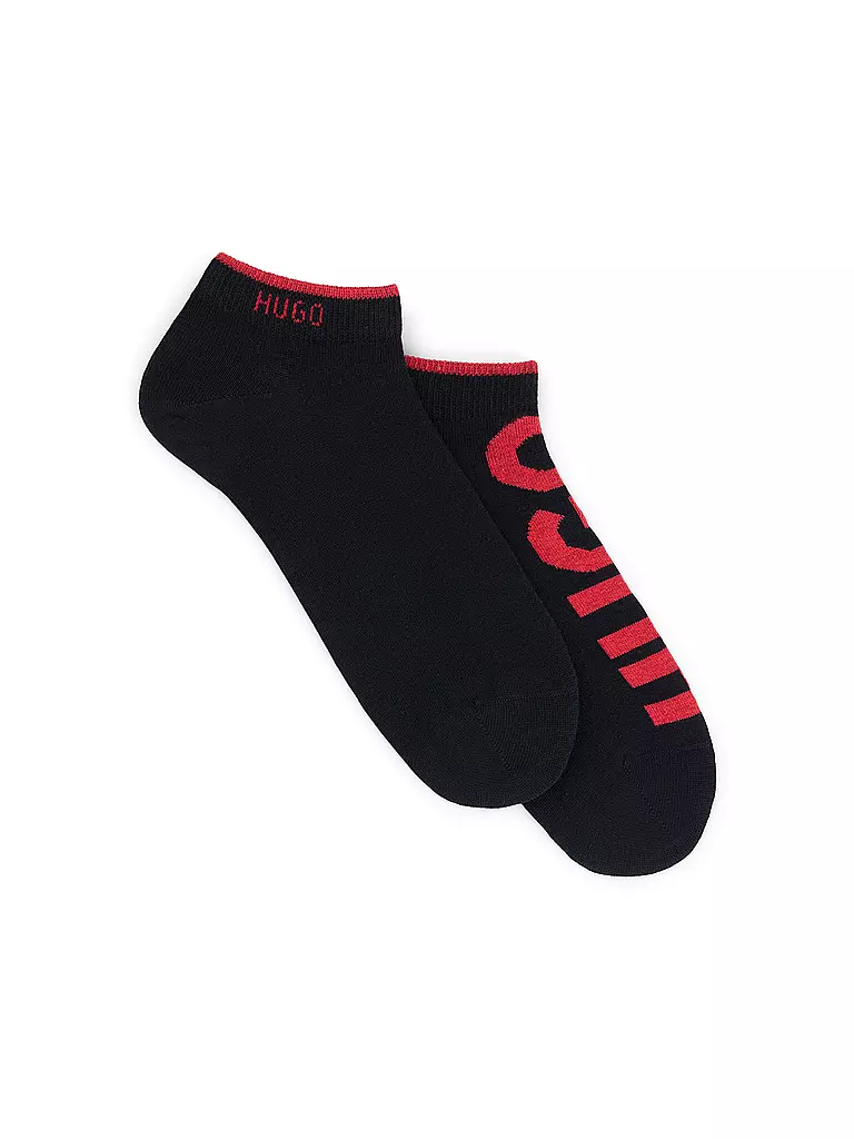 HUGO | Lot de 2 paires de chaussettes noires | Noir