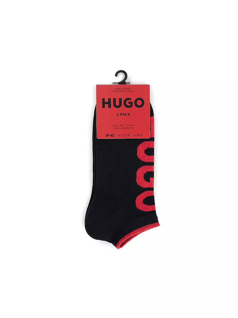 HUGO | Lot de 2 paires de chaussettes noires |