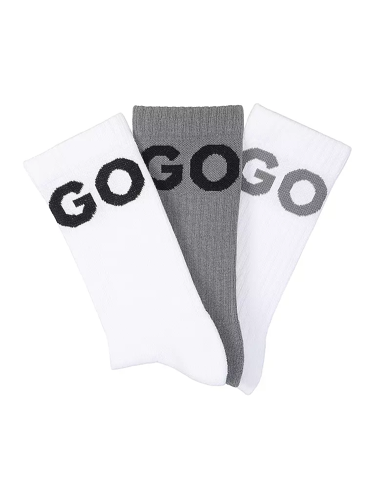 HUGO | Lot de 3 paires de chaussettes open miscellaneous | grau