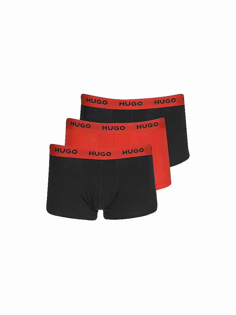 HUGO | Lot de 3 slips noir rouge | schwarz