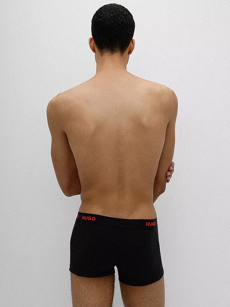 HUGO | Lot de 3 slips noir rouge | 
