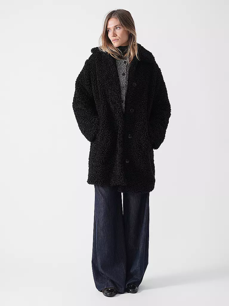 HUGO | Manteau en fausse fourrure MIMINA-1 | schwarz
