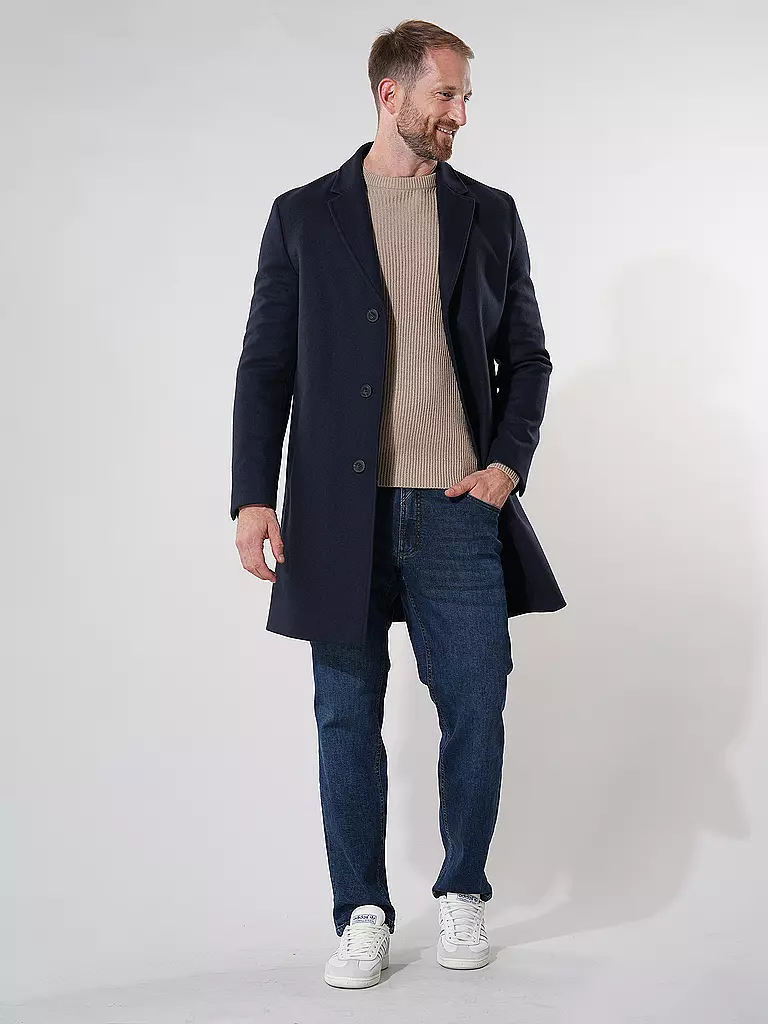 HUGO | Manteau en laine MALTE | Bleu foncé