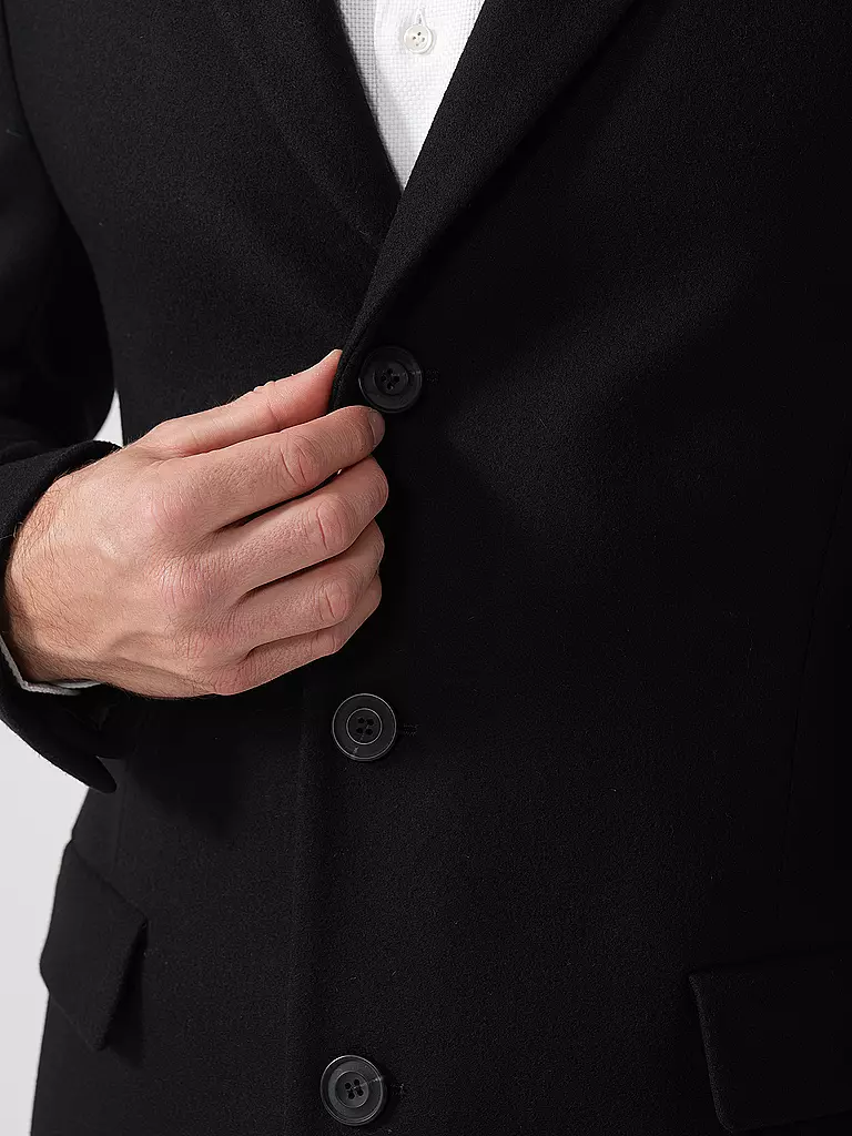 HUGO | Manteau en laine | schwarz