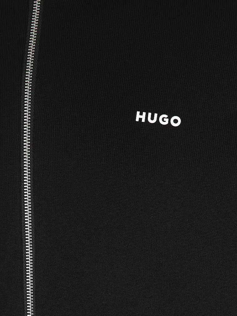 HUGO | Nom du produit: Cardigan en tricot pour hommes SAN JACOMO-C | Noir
