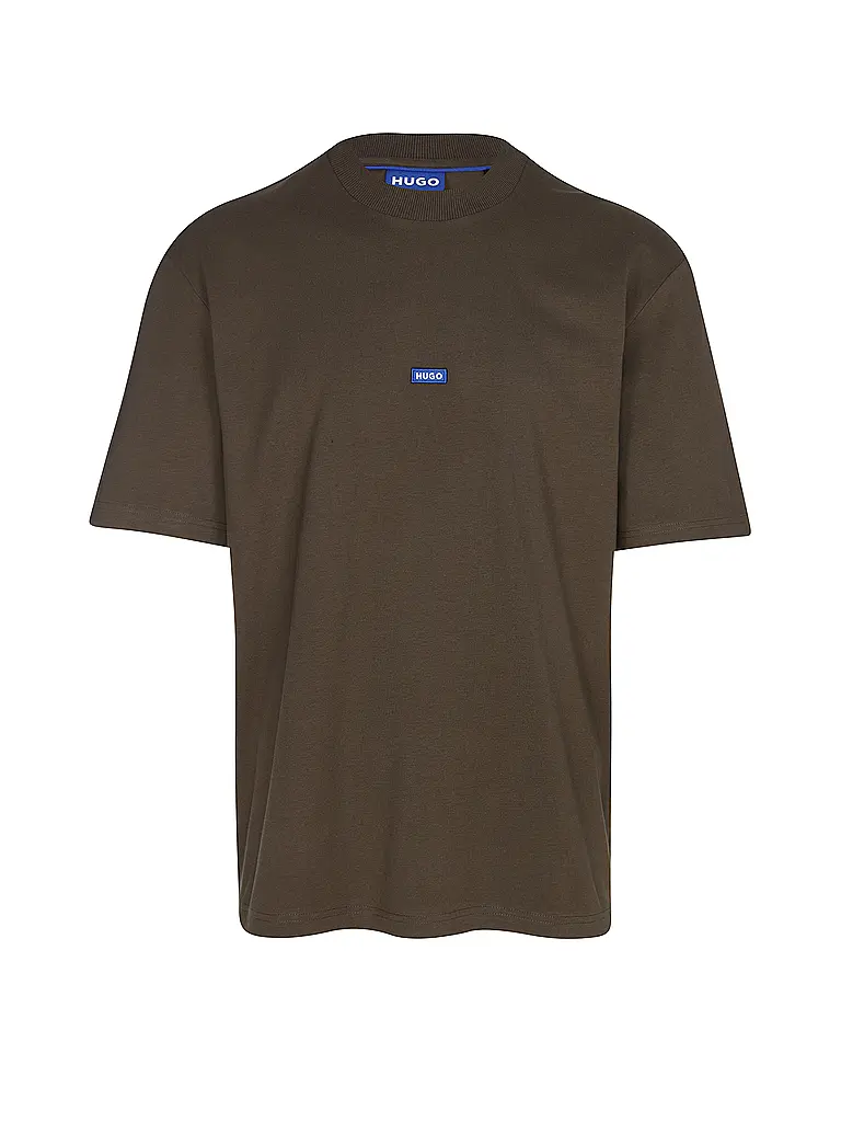 HUGO | Nom du produit: T-Shirt NIEROS
Marque: HUGO
Couleur: marron
Catégories: Mode,Homme

Longueur des manches: Manches courtes
Encolure: Col rond
Matière: Jersey,Coton
Motif: Uni
Coupe (vêtement): Regular
Détails: Logo | Marron