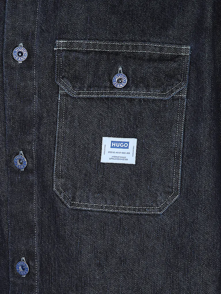 HUGO | Nom du produit : Overshirt EBOLT | Bleu foncé