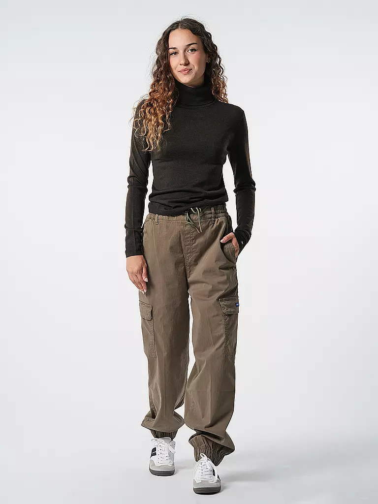 HUGO | Pantalon cargo coupe décontractée HISUNE-1-D_B | olive