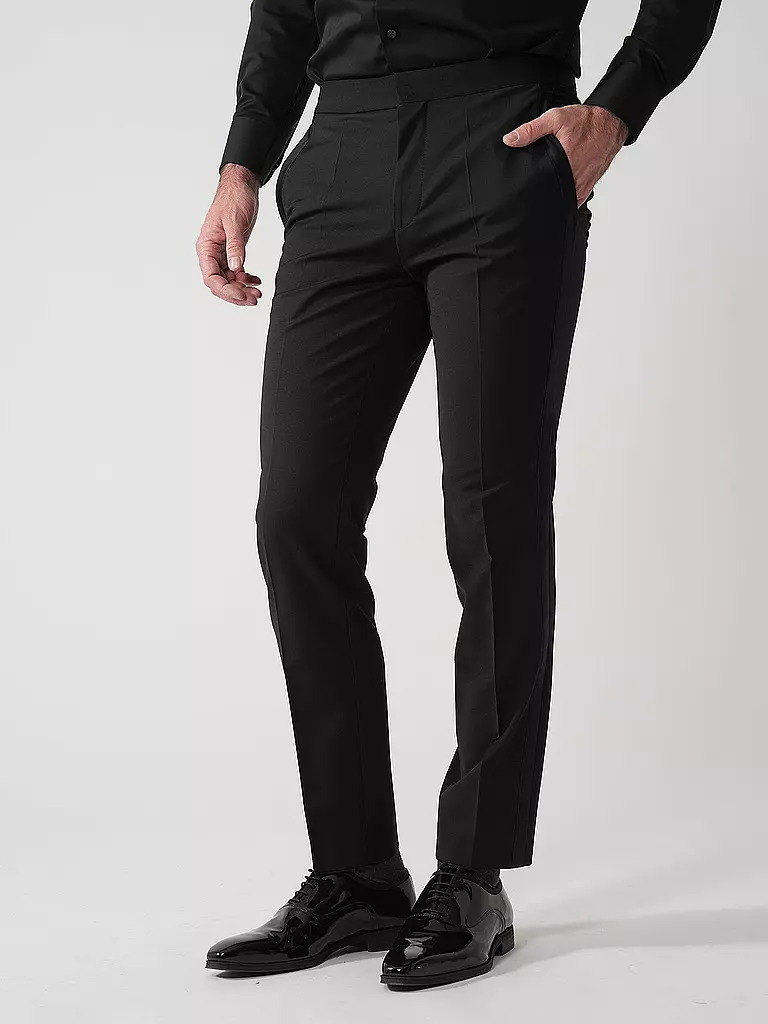 HUGO | Pantalon de costume de smoking slim fit HESTEN224E1X | 