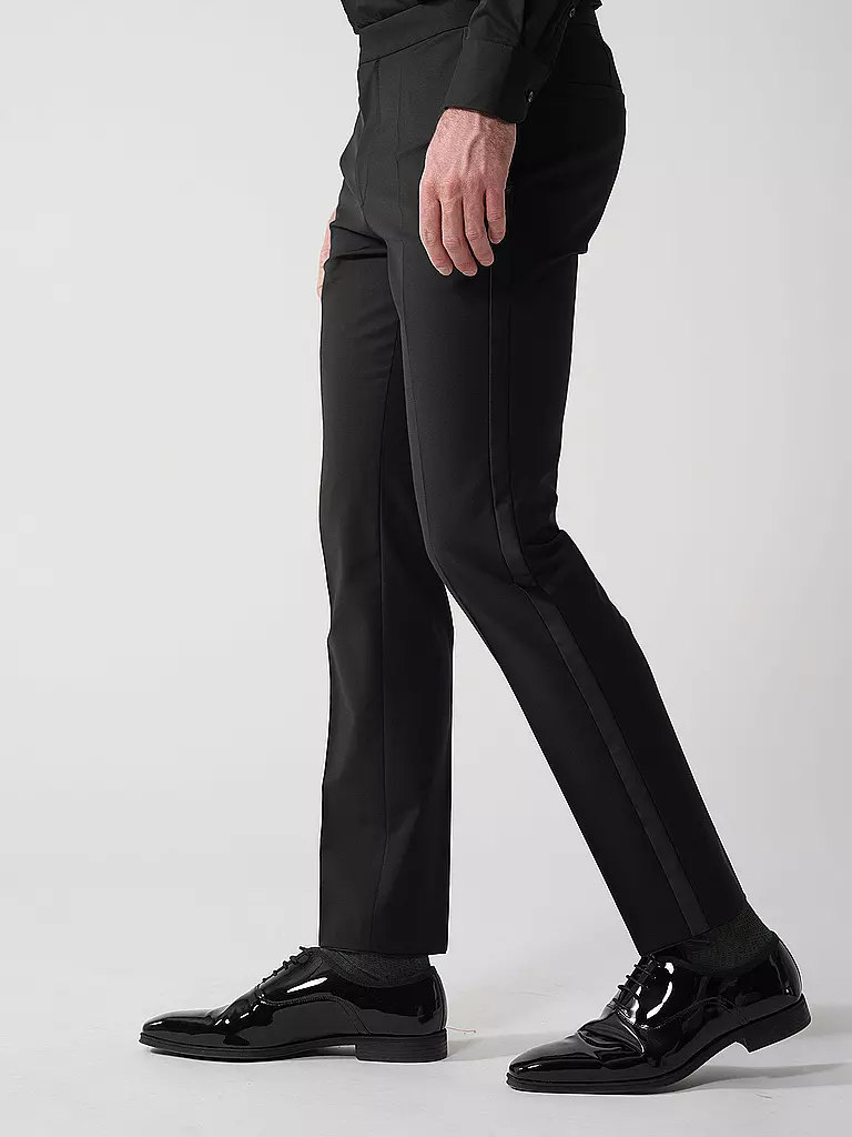 HUGO | Pantalon de costume de smoking slim fit HESTEN224E1X | 