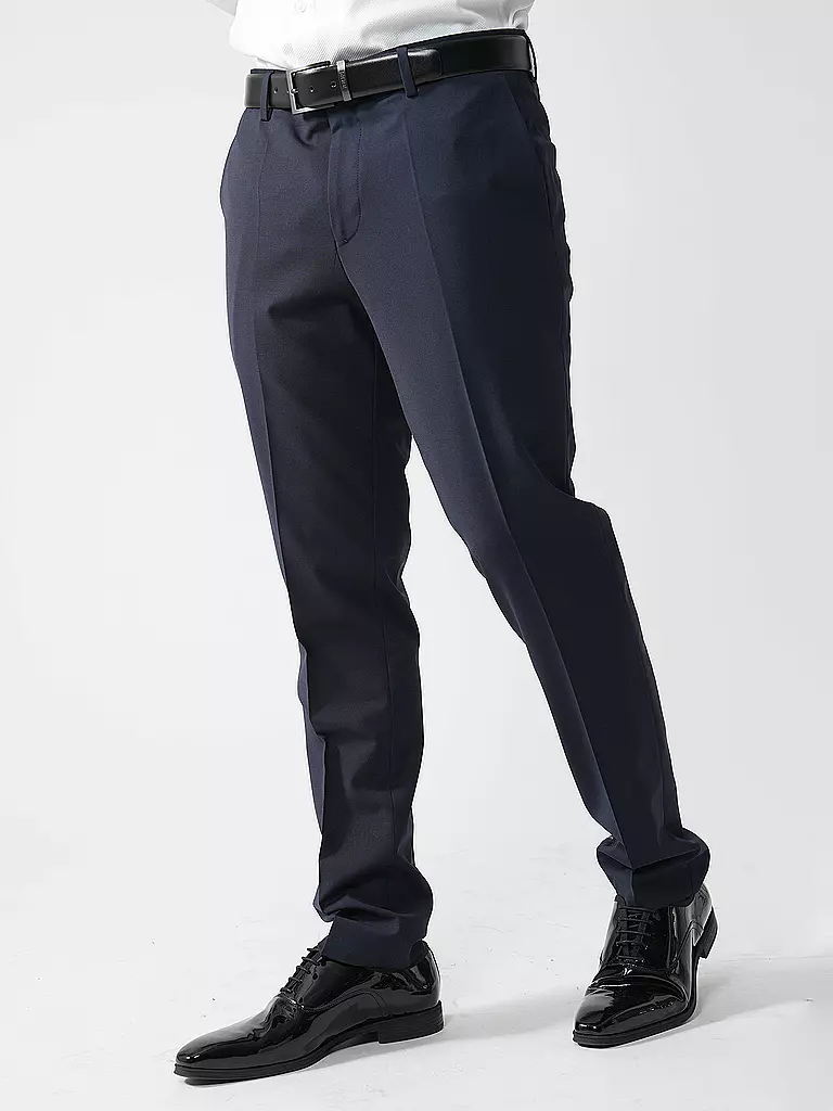 HUGO | Pantalon de costume slim fit | Bleu foncé