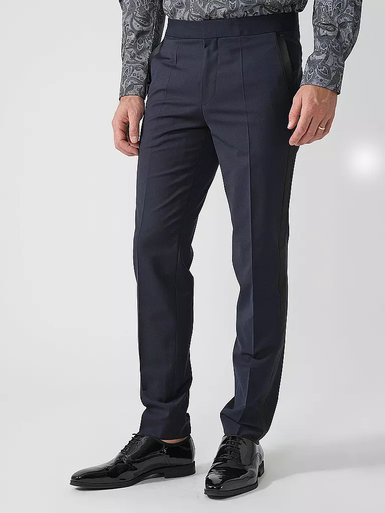 HUGO | Pantalon de smoking slim fit HESTEN224E1X | blau