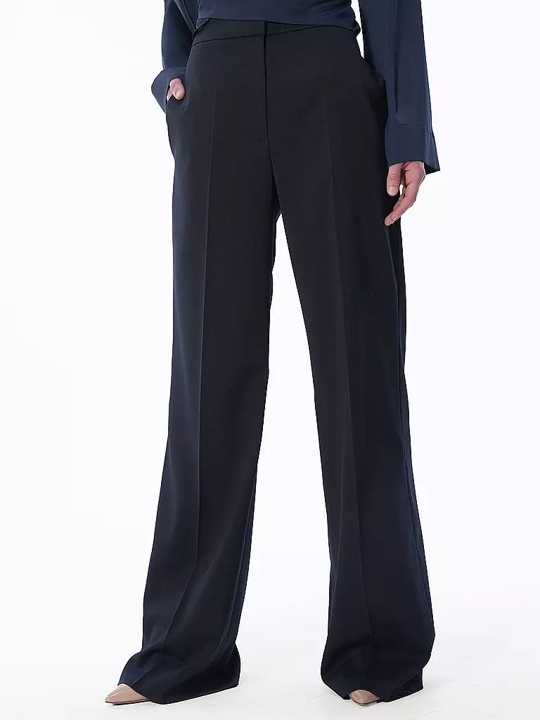 HUGO | Pantalon de tailleur coupe droite HIMIA | dunkelblau