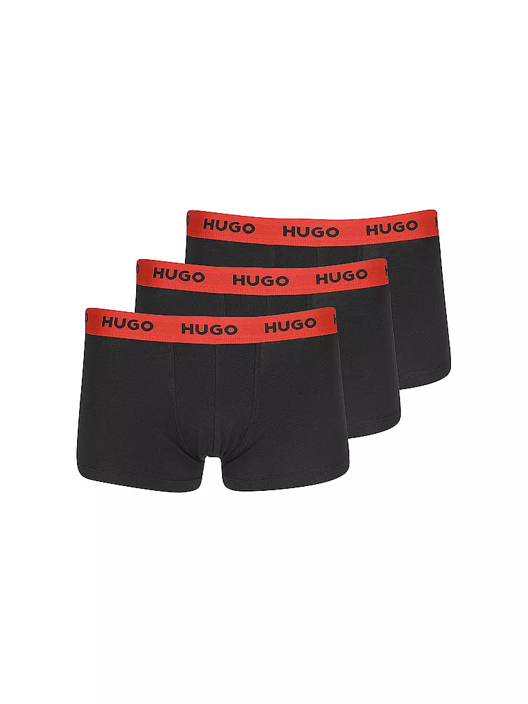 HUGO | Pantalons lot de 3 noir olive rouge | schwarz