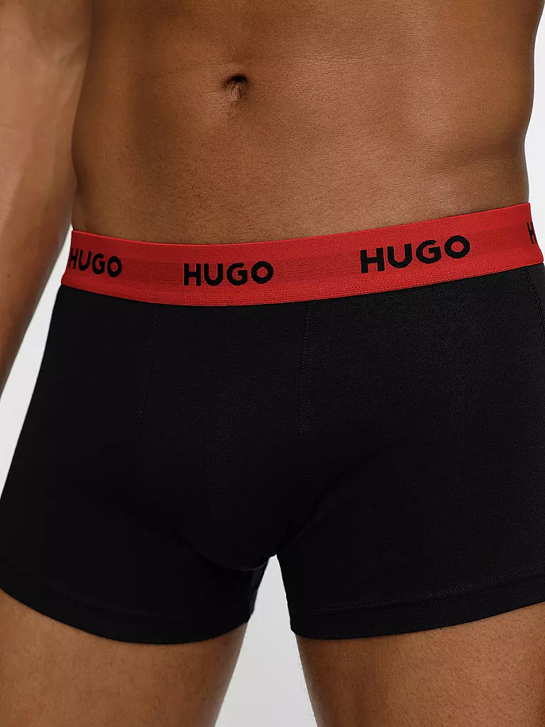HUGO | Pantalons lot de 3 noir olive rouge | 