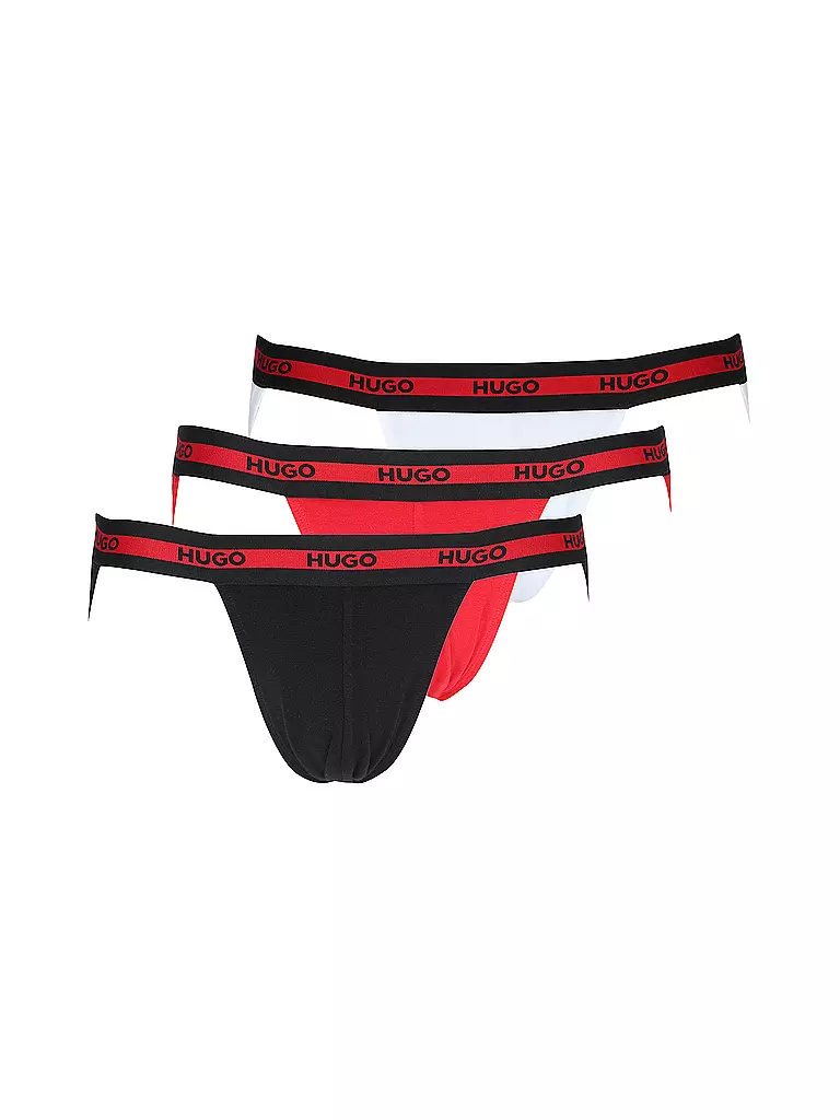 HUGO | Slips JOCKSTR lot de 3 rouge vif | rot
