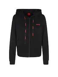 HUGO | Sweat-shirt de détente à fermeture éclair | Noir