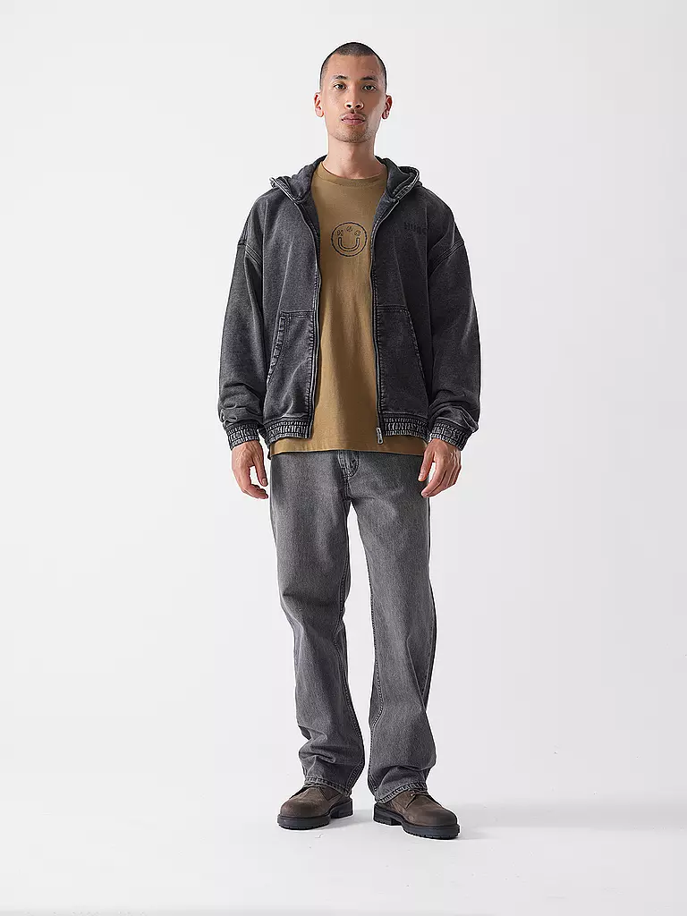 HUGO | Sweatjacke NEBUDI | schwarz