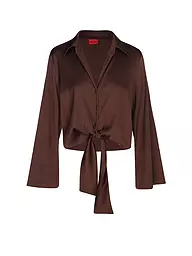 HUGO | T-shirt blouse ERRIKA | Marron